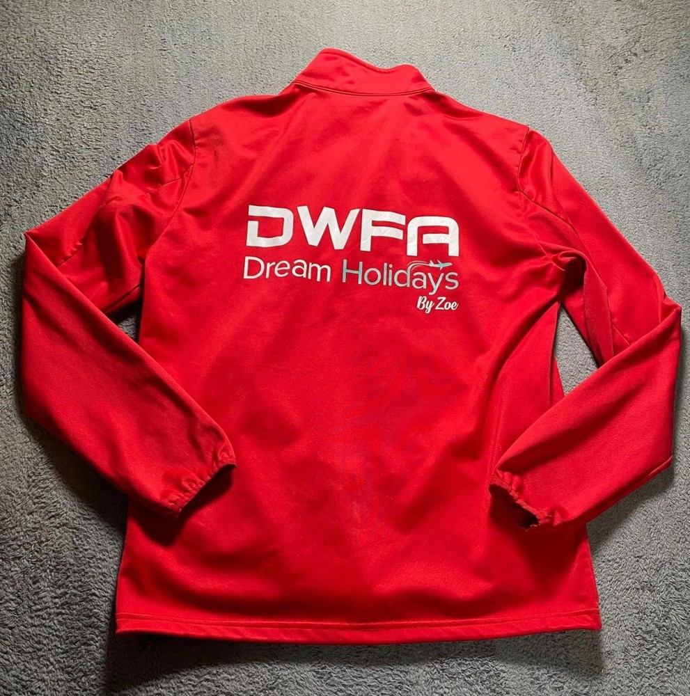 MACRON Jacket Men's Medium Red DWFA Academy Zip Polyester