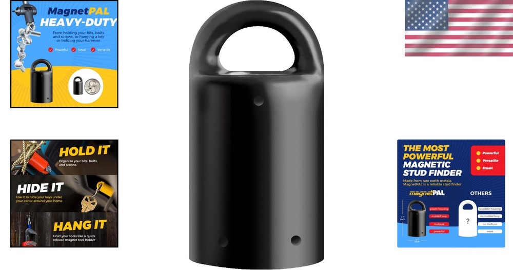 Compact 12lb Pull Heavy-Duty Neodymium Magnet - Ideal for Tools & Key Management