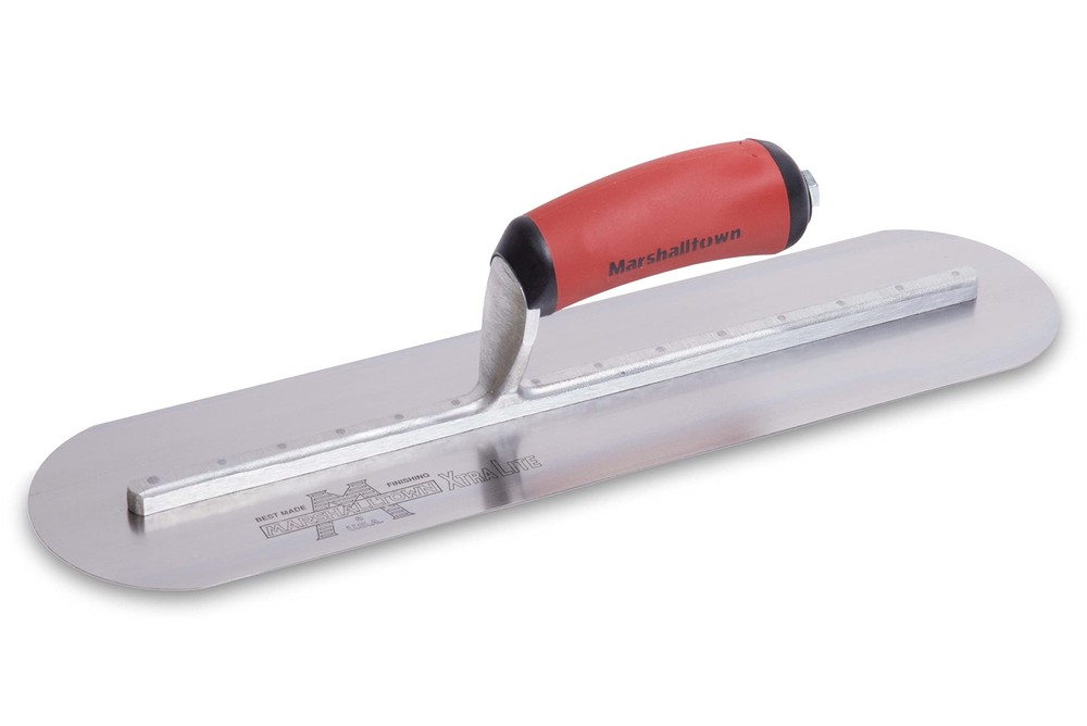 Concrete Finishing Trowel 16" X 4" Rounded Curved Handle
