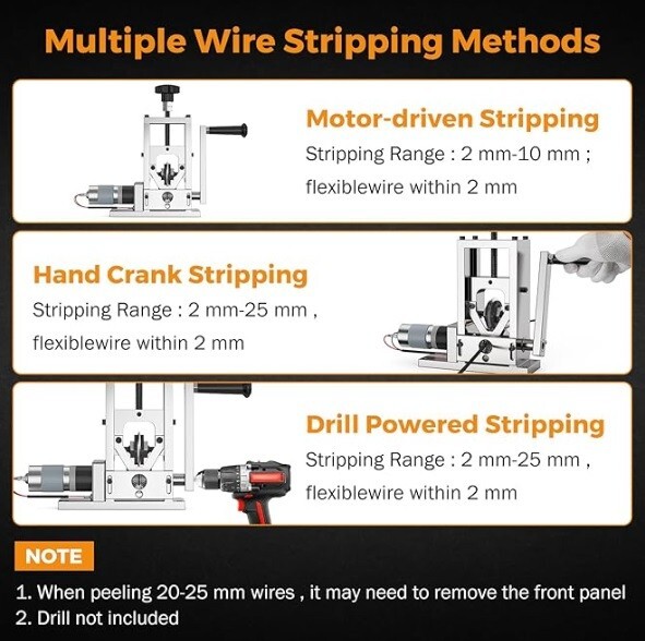 Electric/Manual/Drill Powered Wire Stripper Machine Automatic Power Hand
