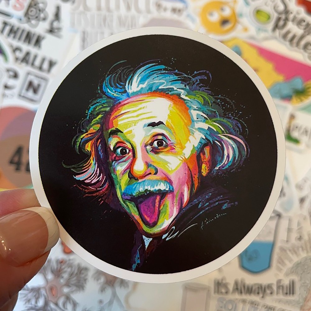 Chemistry Science Lab Stickers, Einstein, Biology, 50 pack