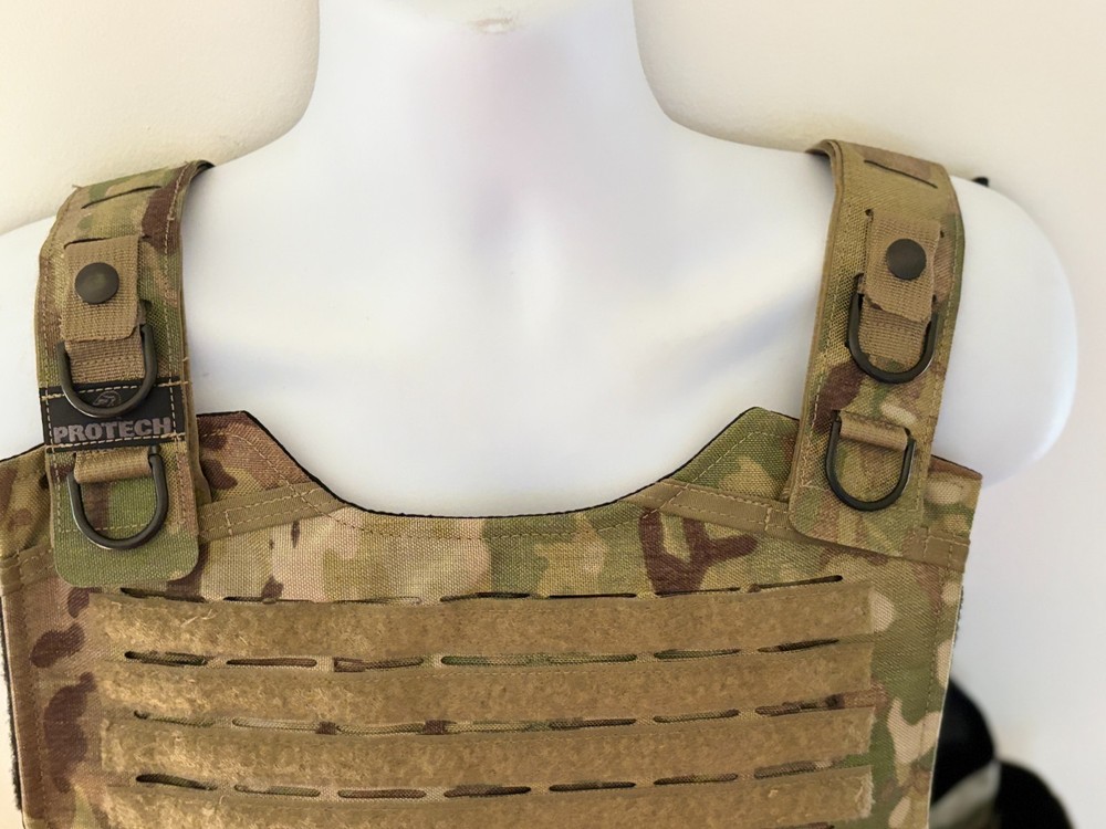 PROTECH Male Tactical Armor Plate Rack Carrier XL Multicam Cummerbund Webless