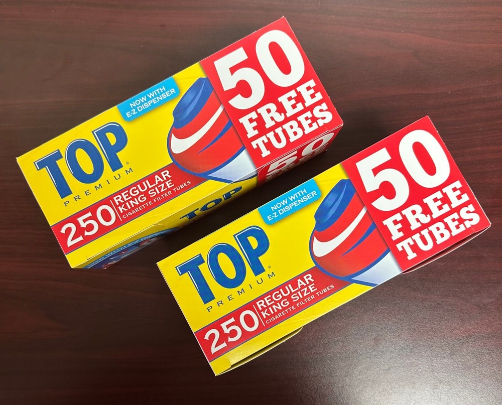 TOP Regular King Size Cigarette Tubes ~2 Packs~Ships in Box
