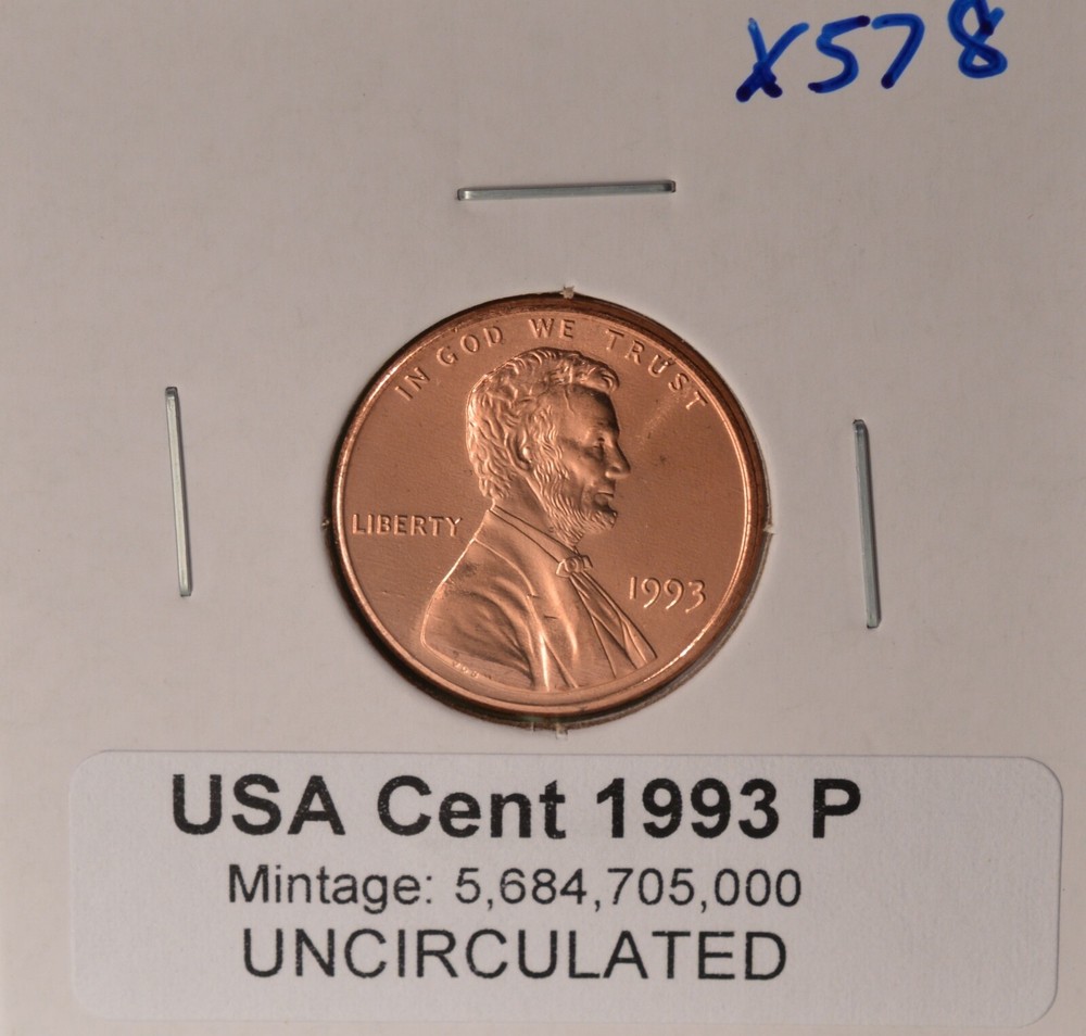 1993P - USA Cent - Uncirculated - INV#X578