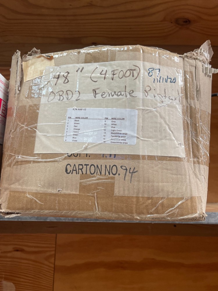 OBD2 Female 48" Cable - 100 Pieces