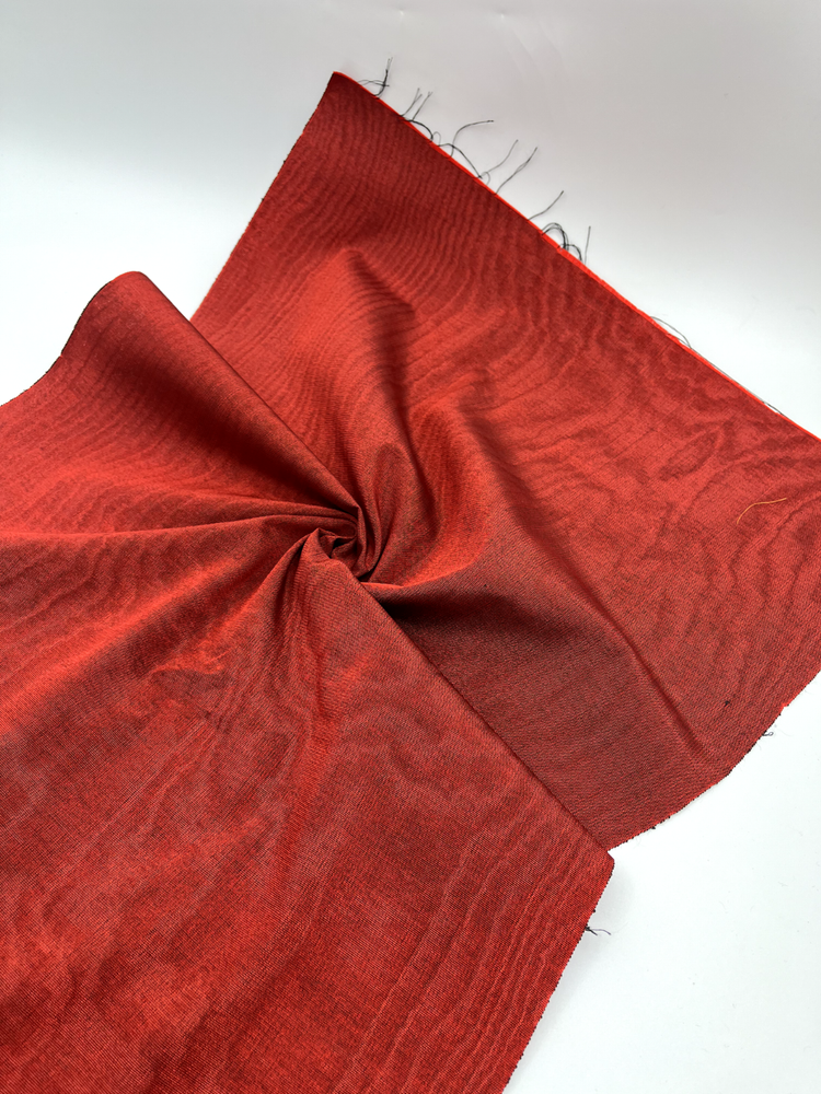 Red Silk Moire Fabric By The Meter, Watermark Patterned, Multicolor Options.