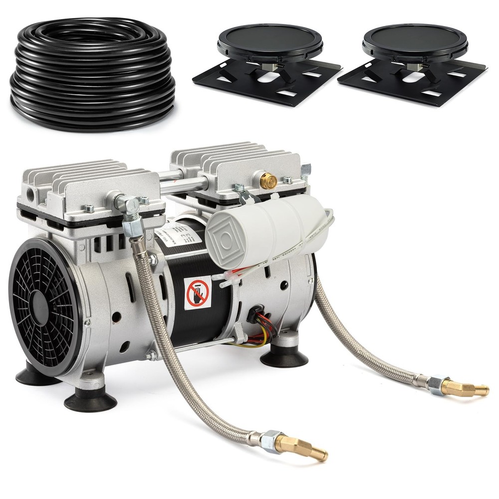 New 丨3/4 HP Pond Aeration System 5.76 CFM 100FT Airline 2 Diffusers