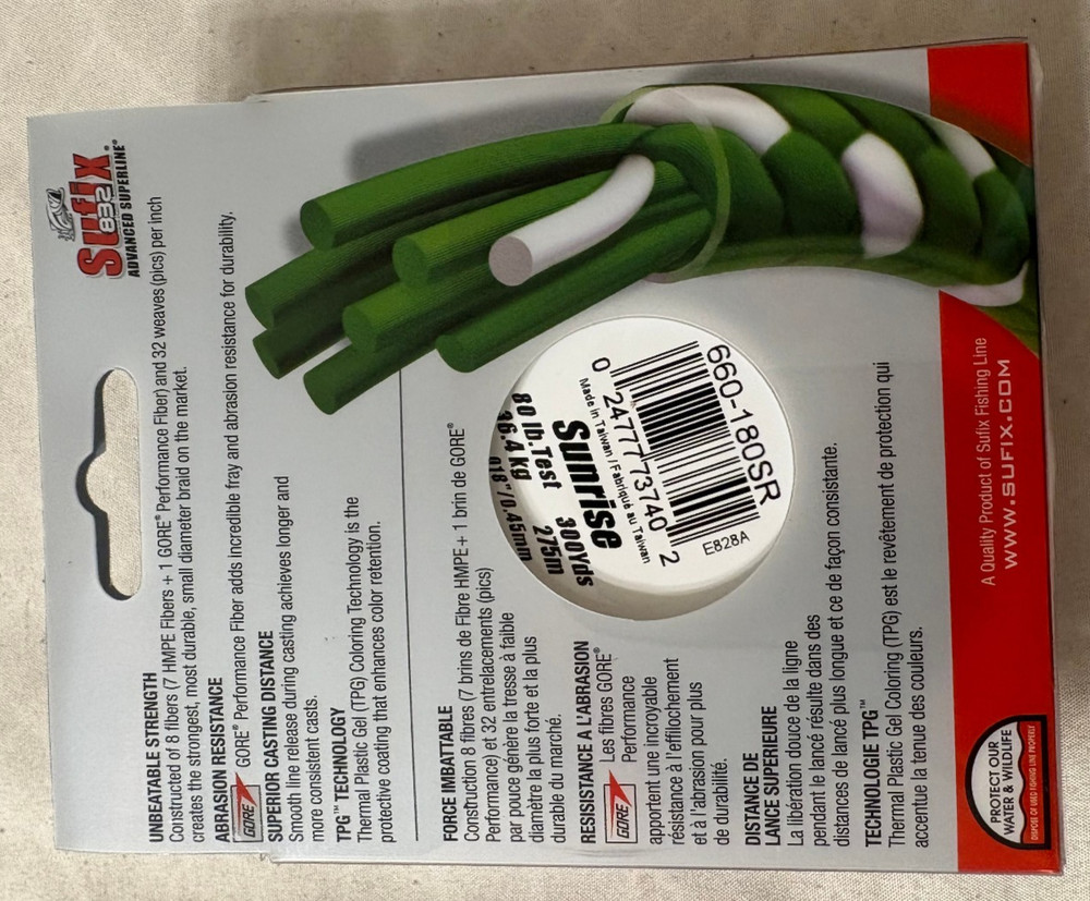 Sufix 832 Advanced Superline 80 Lb, 300 Yards