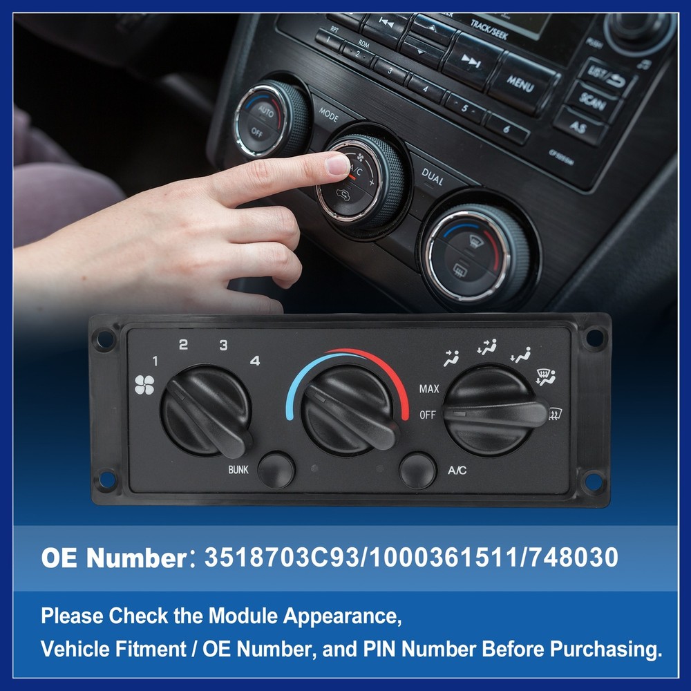 A/C Heater Climate Control Module Panel for International 9200 9400 9900