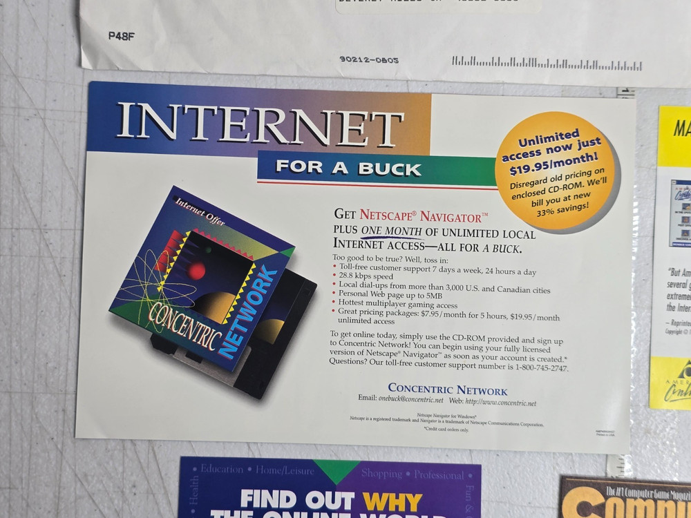 90s Internet Access CompuServe AOL Netscape Shareware CD Lot Vtg PC Games