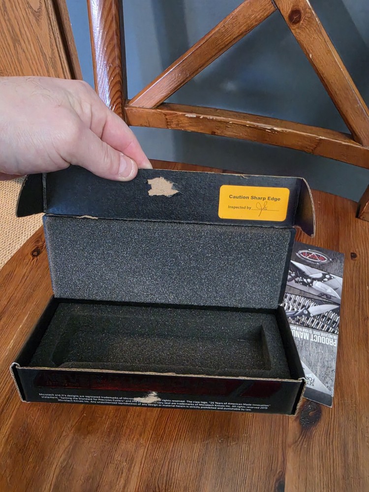 Microtech ( Box Only ) Manual Stitch A S/E Stonewash Standard BOX ONLY