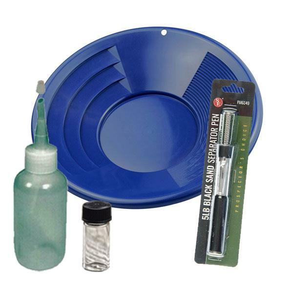 B12 12" Blue Gold Pan Panning Kit