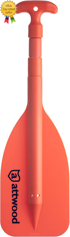 Emergency Telescoping Paddle for Boating, Orange