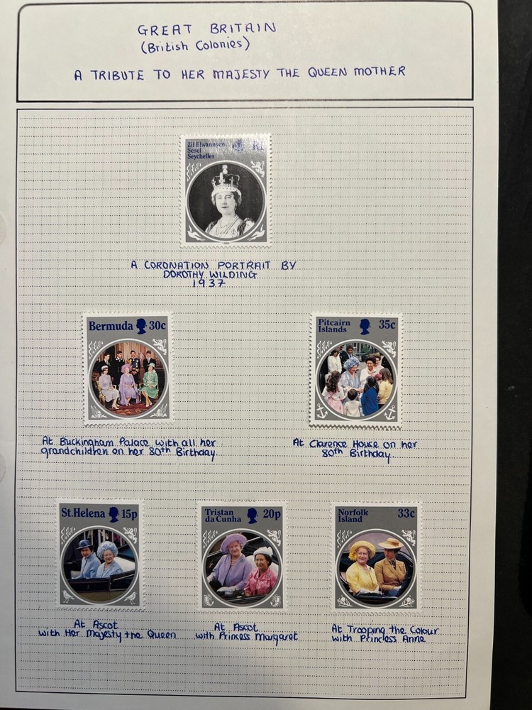 British Commonwealth Queen Mother Stamps