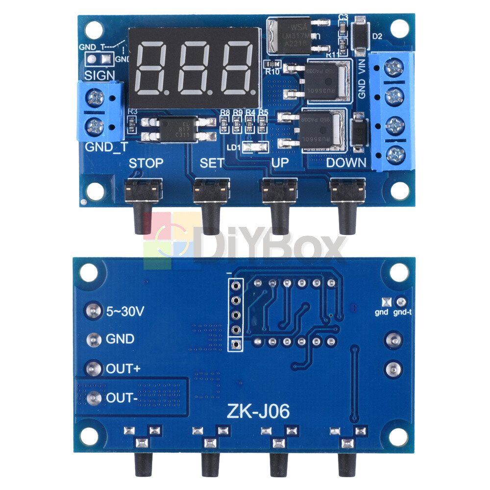 DC 5V-36V Trigger Cycle Timer Delay Relay Switch Circuit Module MOS Tube w/ Case