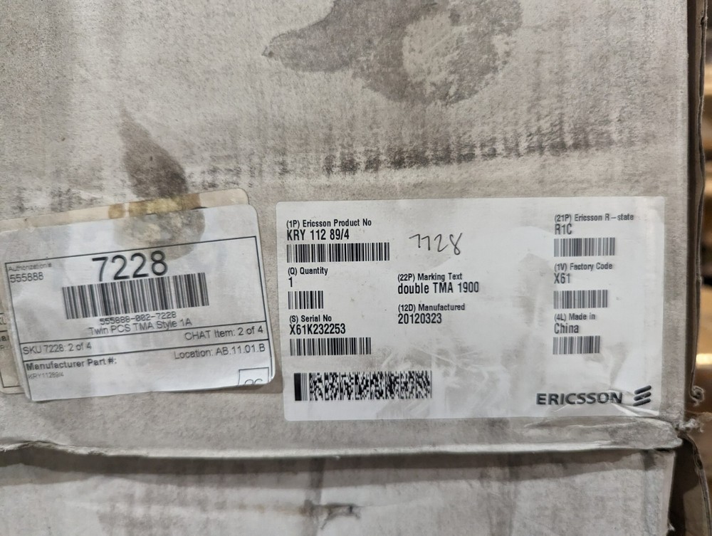 NEW Ericsson KRY 112 89/4 Double TMA 1900-E Tower Mounted Amplifier