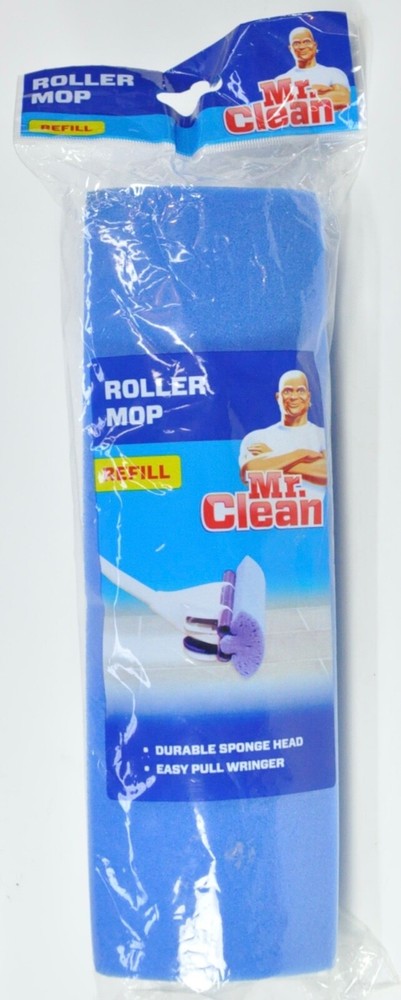MR. CLEAN ROLLER MOP REFILL SPONGE HEAD BLUE