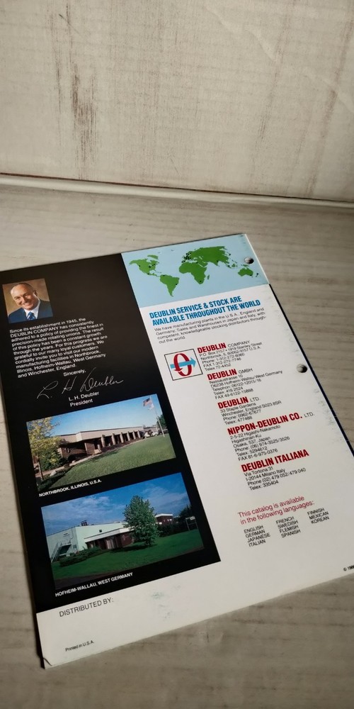 1986 DEUBLIN engineering catalog 869 rotating unions C3