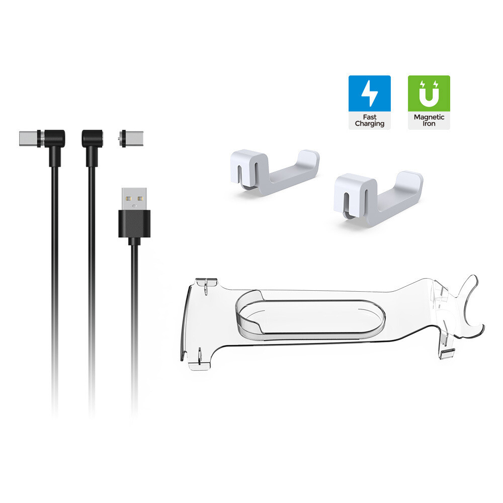 For PSVR2 storage bracket + handle / headset hangers + TYPE-C charging cable set