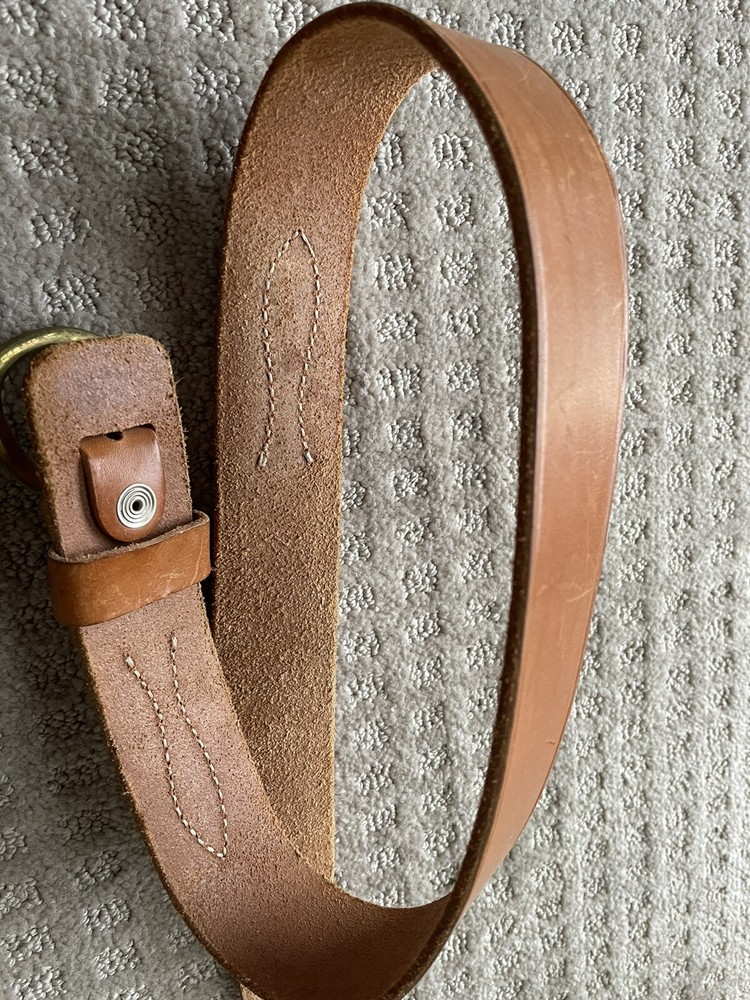 Bianchi B4 Ranger Belt Plain Tan, 28", Brass