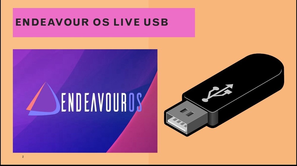 EndeavourOS Mercury USB Flash Drive 64bit Live Install Bootable Linux