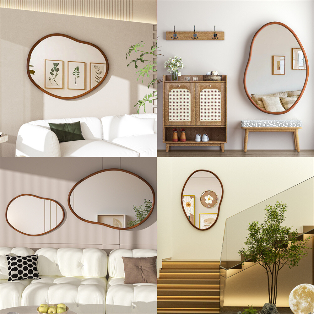 Mid Century Asymmetrical Wall Mirror Organic Mirror Irregular Mirror Home decor