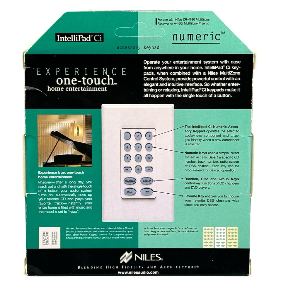 Niles IntelliPad Ci Numeric Accessory Keypad NEW Ships Quickly