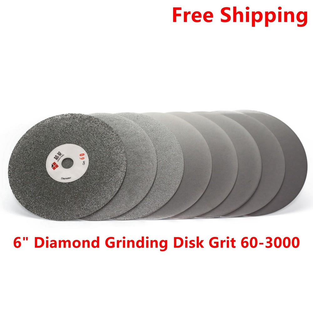 6" inch 150 mm Grit 600 Diamond Flat Lap Disk Grinding Disc Wheels Stone Tools