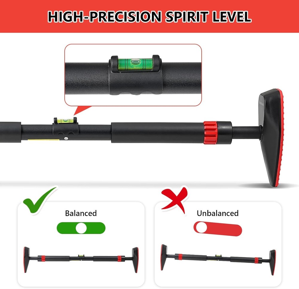 BoxactionsS Adjustable Doorway Pull Up Bar with Smart Tracker