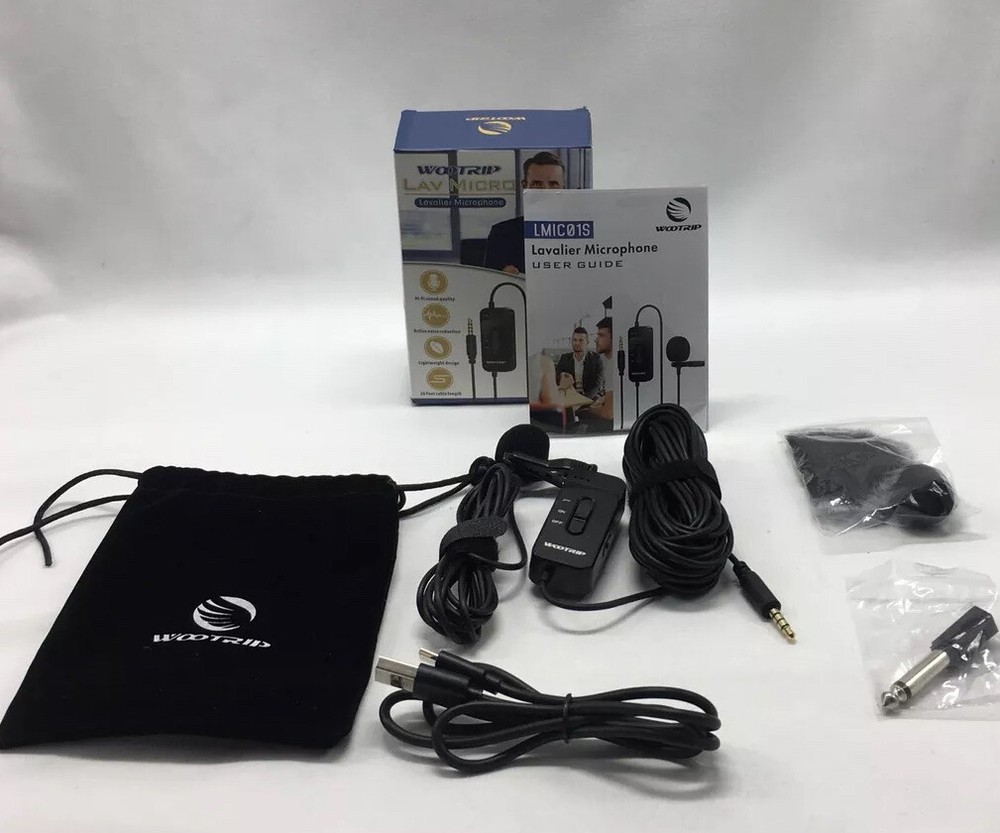 Lavalier Microphone 26ft Lapel With USB. Improve Your Exposure
