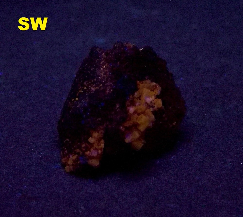 Fluorescent Pyromorphite crystals - Moulay Bouazza, Morocco