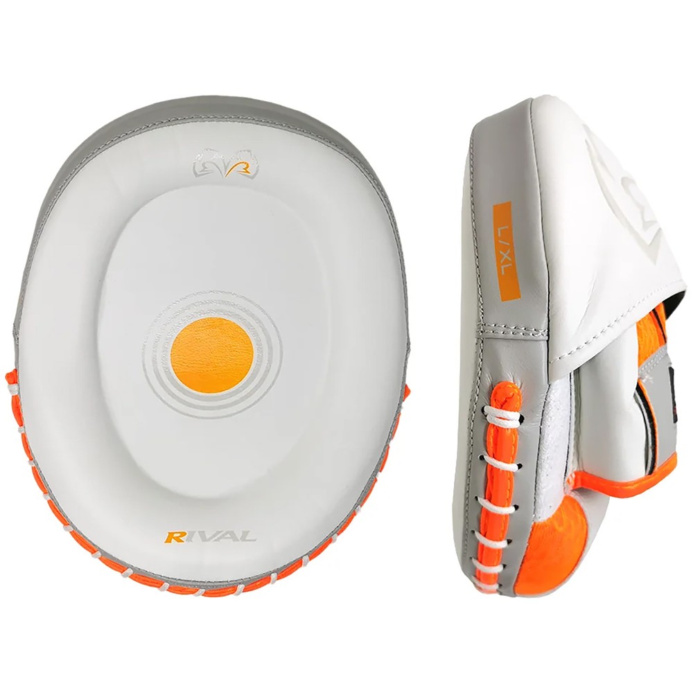 Rival Boxing RPM80 Impulse Punch Mitts - White/Orange