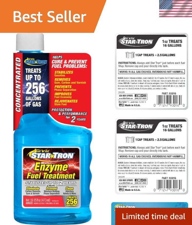 Enzyme Gasoline Treatment - Cures Ethanol Issues & Cleans Engines