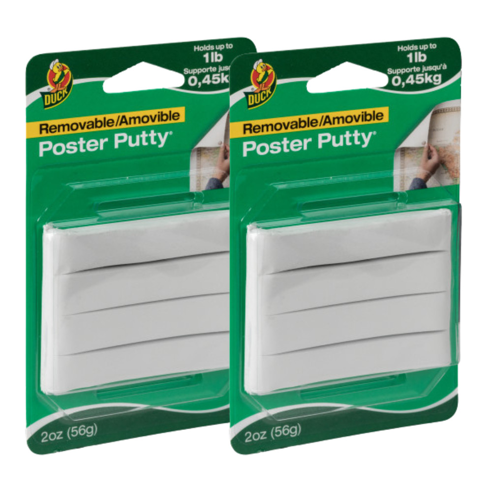 Duck Brand Poster Putty: 2 oz. [4 strips/pack] (White) [2-pack]