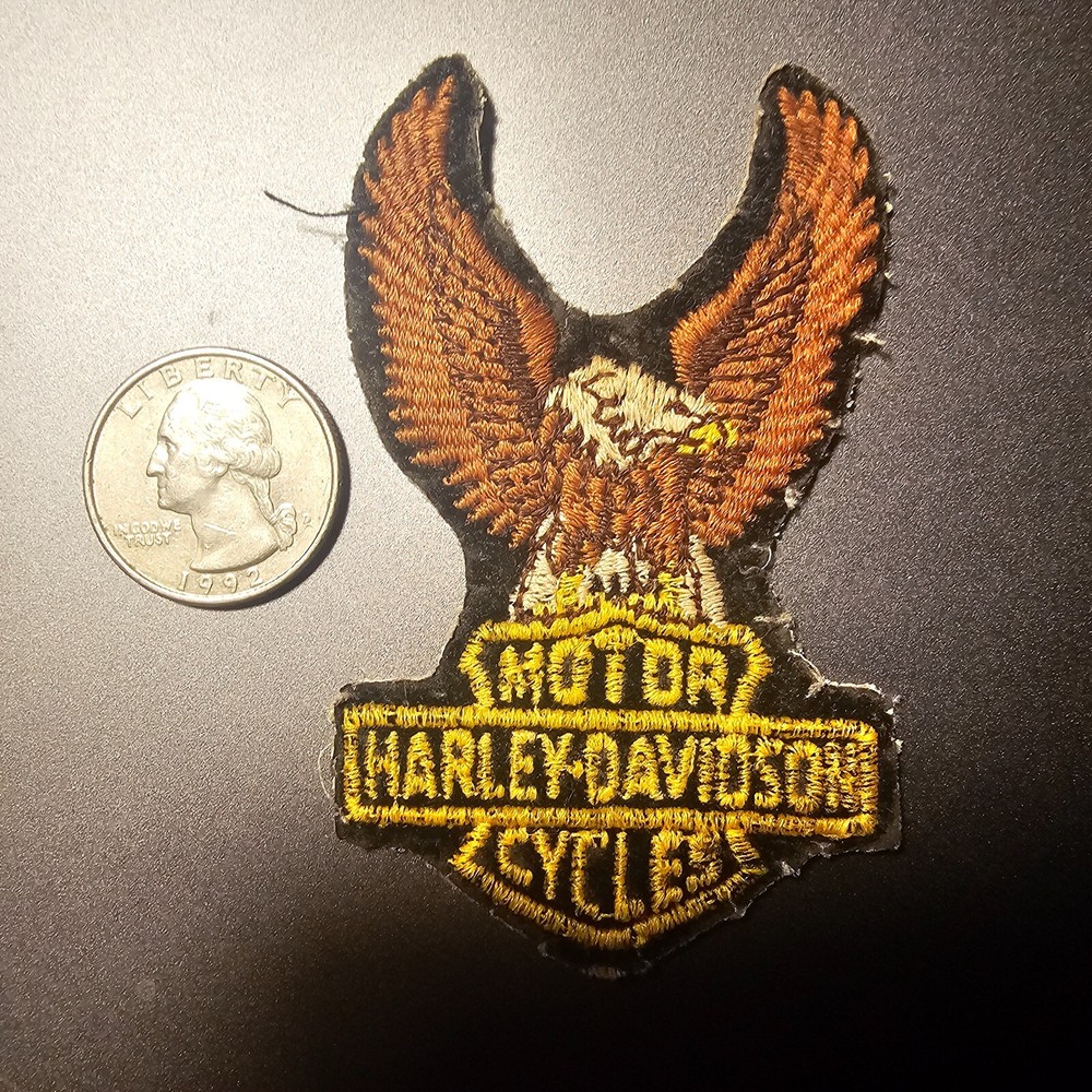 Harley Davidson Motor Cycles Vintage Eagle Bar & Shield Patch