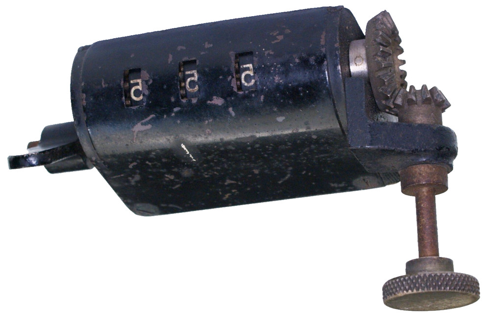 Vintage 3-DIGIT mechanical COUNTER with reverse read unbranded working  30s/40s