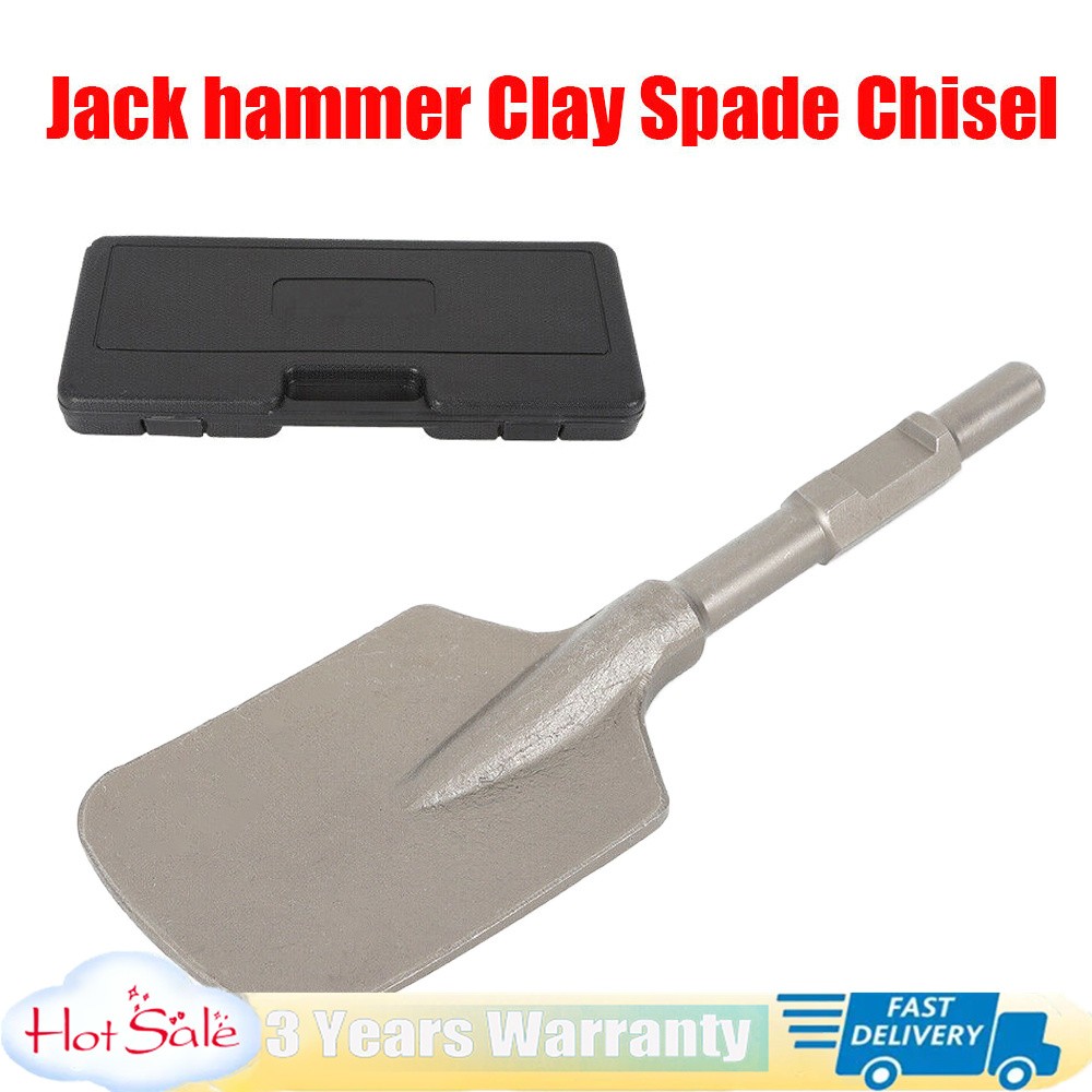 JackHammer Clay Spade Cutter Chisel Bit for Demolition Hammer, 30mm Hex Shank