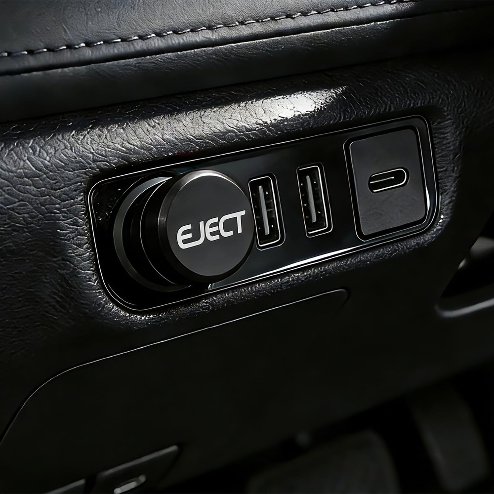 Cigarette Lighter Plug Cover Billet Aluminum Black-eject