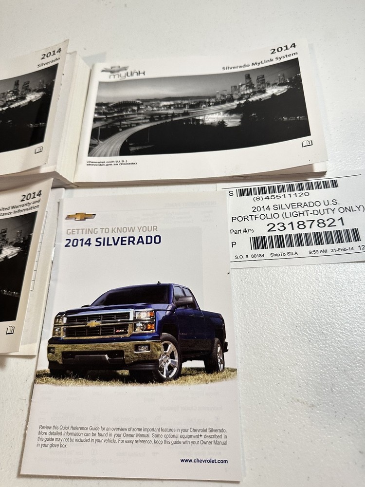 Chevrolet Silverado Owners Manuals 2014