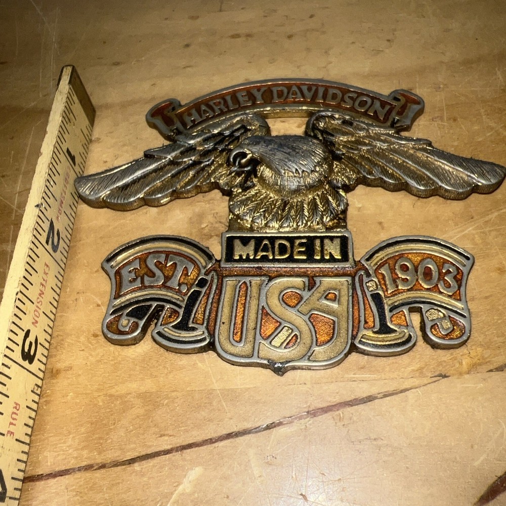 USA Harley Davidson Metal Badge