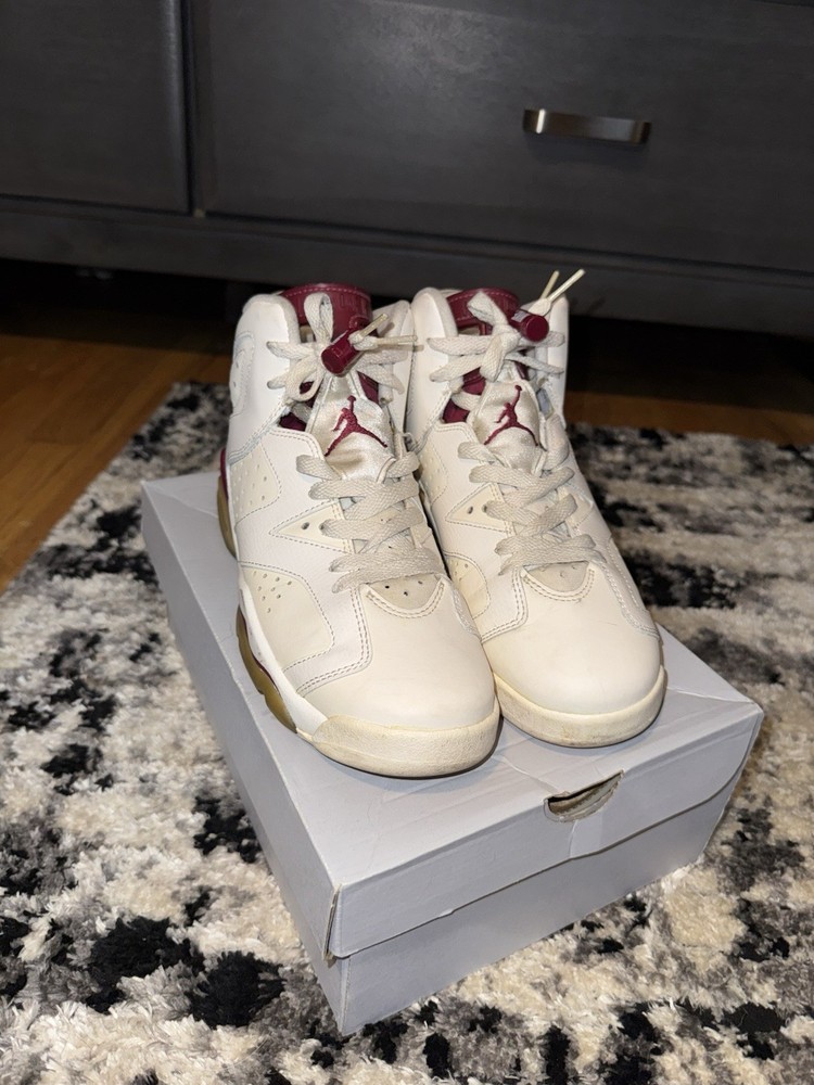 Size 7 (GS) Jordan 6 Retro 2016 International Release Mid Maroon