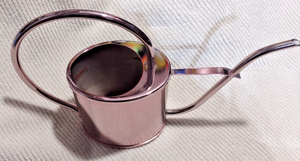 Polished Copper-look petite watering can
