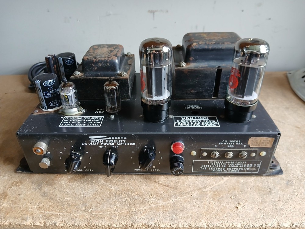 Seeburg Tube Amplifier 6L6 HFA456 Serviced