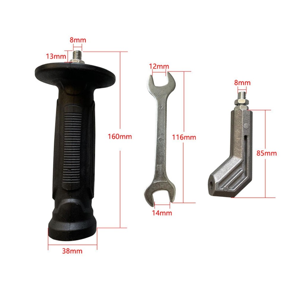 Angle Grinder Handle Handheld Polisher Parts M8 Thread for Grinder Accessory