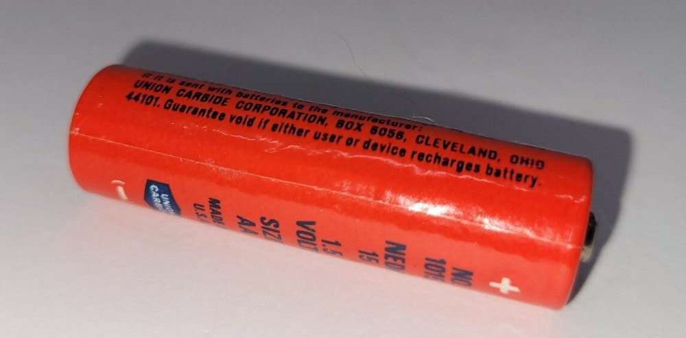 Eveready Red AA Black Cat Battery (non-functional)