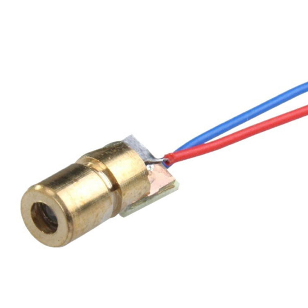 20 PCS 650nm 6mm 5V 5mW Adjustable Laser Dot Diode Module Red Copper Head`