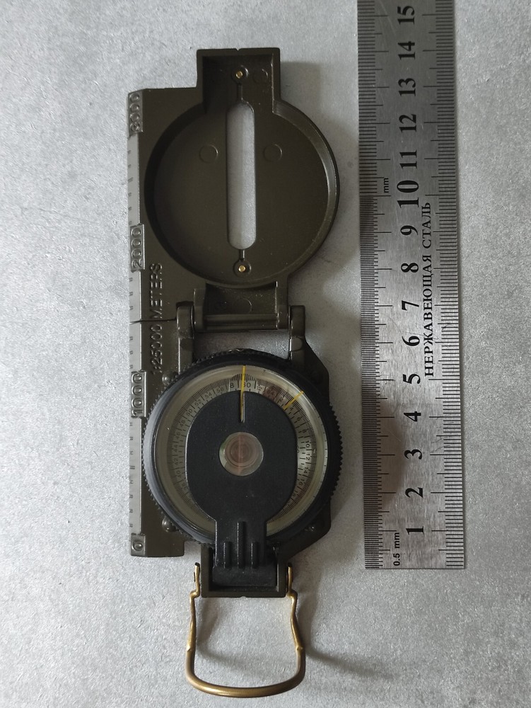 Compass Foldable in Closed Metal Case Camping Accessory Original