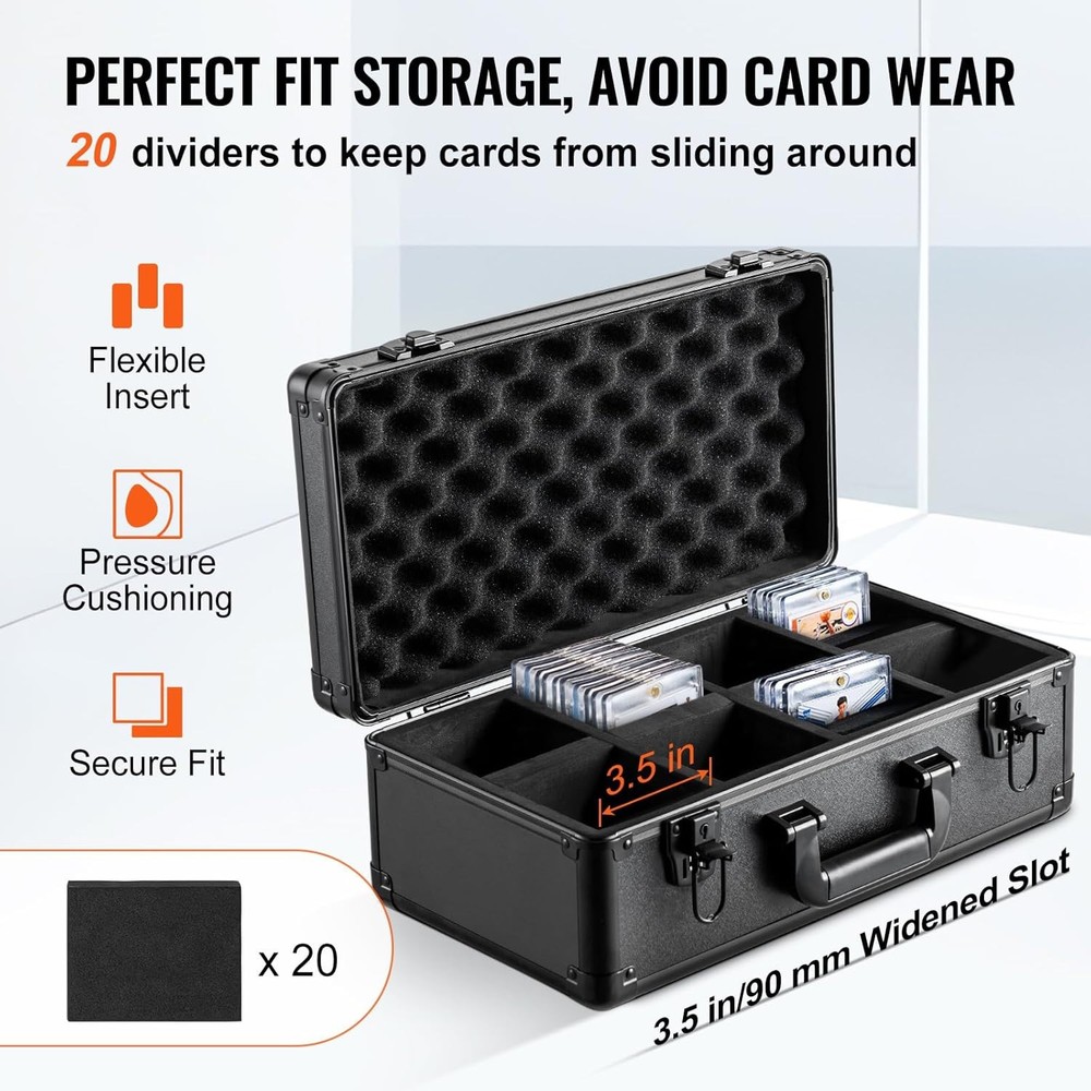 96 PSA Graded Card Storage Box 4 Slot Case with Lock