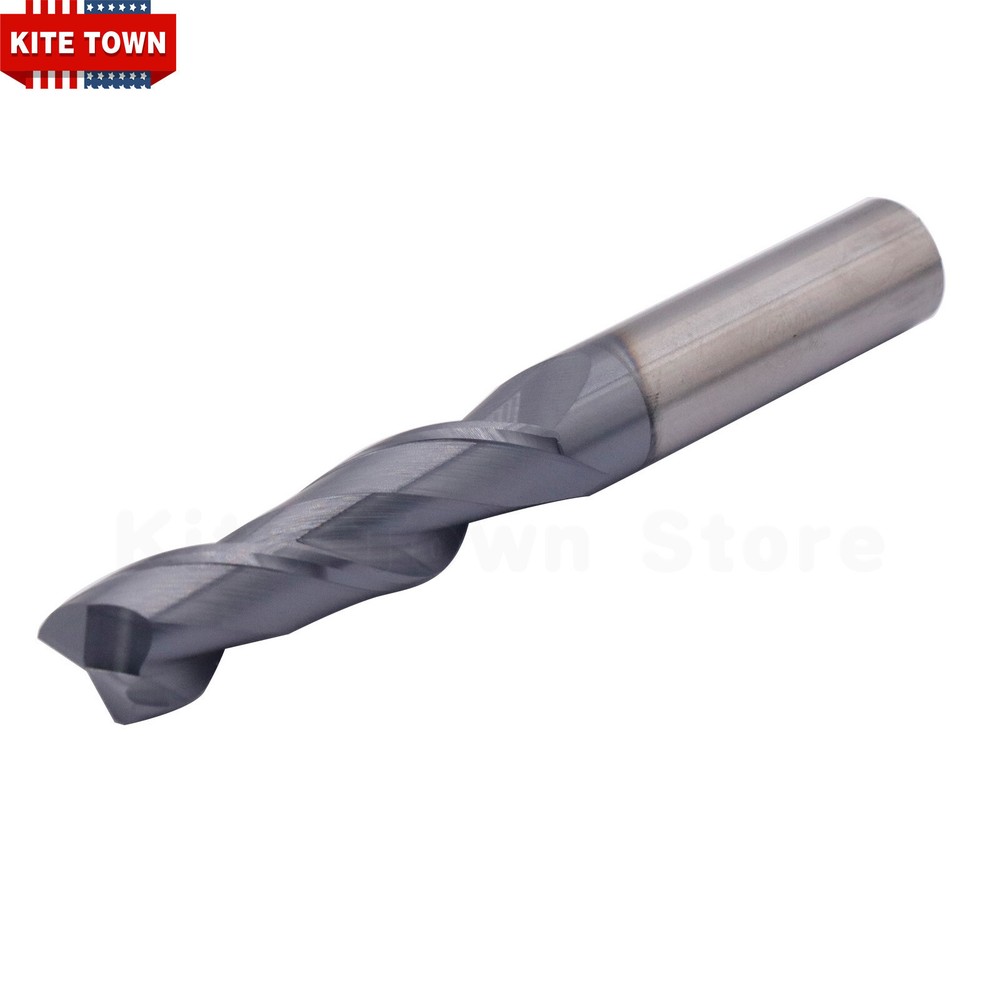 2 Flute 1/2" x 2" x 4" Long Solid Carbide End Mill - AlTiN Coated