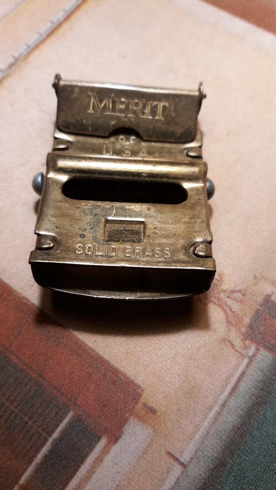 US Navy Merit Solid Brass Belt Buckle Anchor